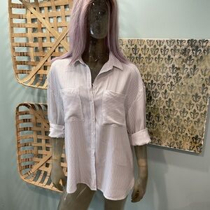 Women's Striped Button Down Shirt